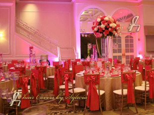 Red Chiavari Chairs for rent and Chair Covers