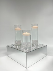 Cylinder Trio with Acrylic Filler/Floating Candle & Mirror Box