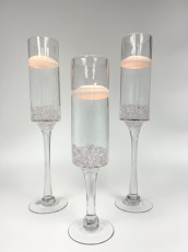 Stem Trio with Acrylic Filler/Floating Candle