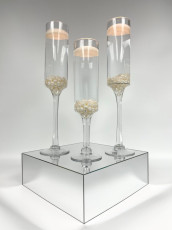 Stem Trio with Pearl Filler/Floating Candle & Mirror Box