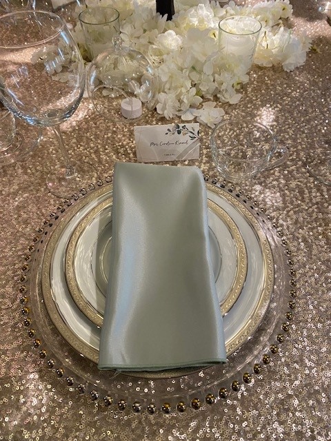 Sage Satin Napkins